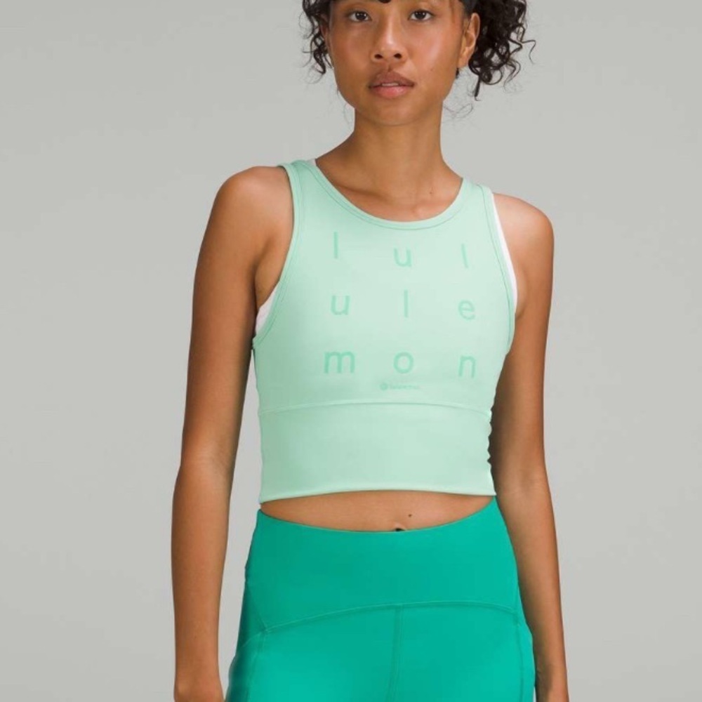 Lululemon Power Pivot Everlux Tank Top in Wild Mint Size 10